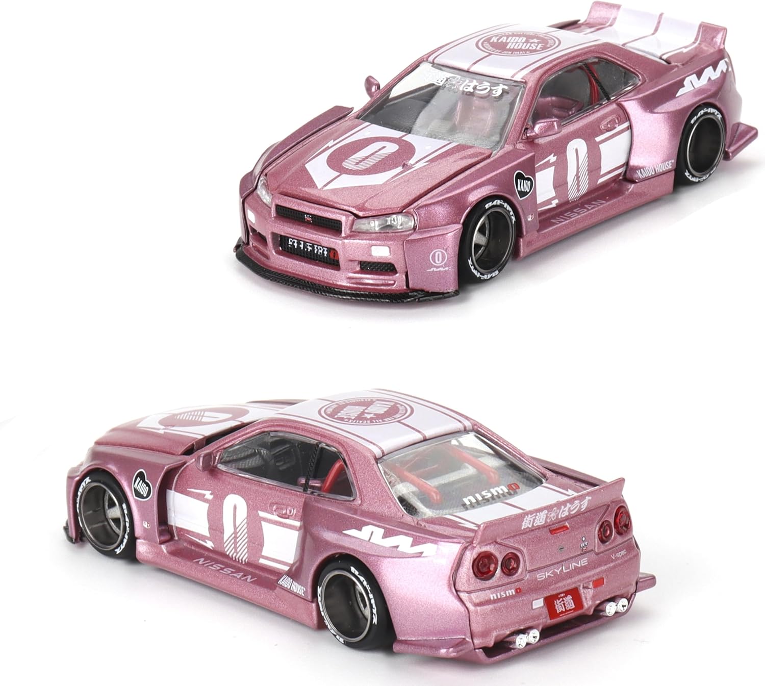 Mini GT x Kaido House 1:64 Nissan GT-R R34 Pink KAIDO RACING